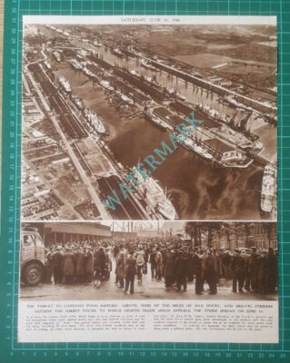 (X368) The London Dock Strike Surrey Docks - 1948 Clip