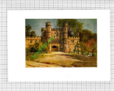 Gatehouse Battle Abbey Sussex - c.1913 Small Print  MARK TO BORDER!