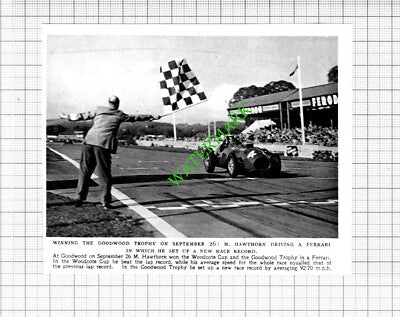 M Hawthorn Goodwood Trophy Motor Racing  - 1953 Cutting
