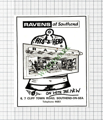 Ravens Of Southend Small Advert - 1972 Cutting