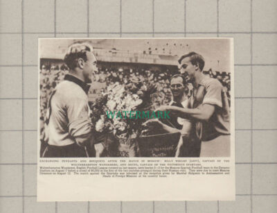 C3328) Billy Wright Wolverhampton Wanderers Netto Spartaks Football - 1955 Clip