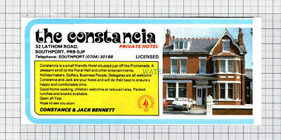 C7647) Constancia Hotel Southport Bennett / Savoia Roy Moira Wall - 1986 Advert