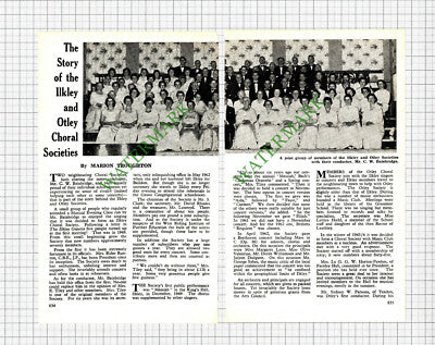 Ilkley and Otley Choral Society C W Bainbridge Bartle  - 1962 Article