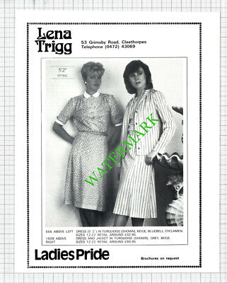 Lena Trigg Cleethorpes Lincolnshire Advert - 1984 Cutting