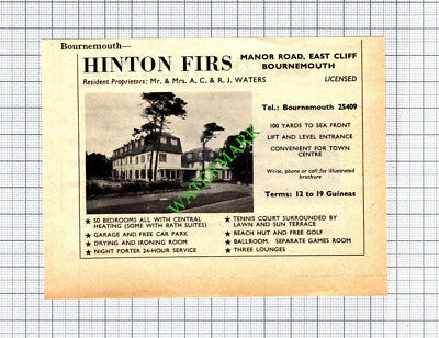Savoy Hotel Bournemouth Grandhaie / Hinton Firs AC Waters    -1965 Small Cutting