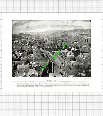 Merthyr Tydfil  Wales / Mentmore Towers Buckinghamshire - c.1900 Book Print