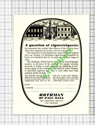 Rothman Cigarettes Postal Service Small Advert - 1951 Cutting