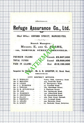 Empire Palace Of Varieties Pinstone St Sheffield / Refuge Assurance Co - 1910