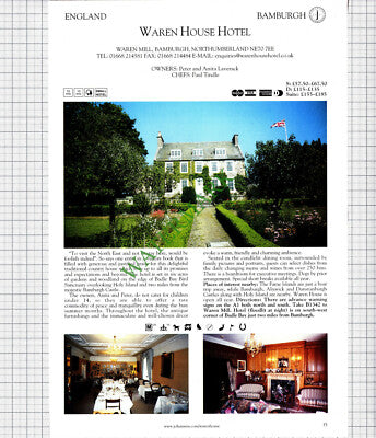 Waren House Hotel Bamburgh Laverack Downrew House Barnstaple Byrne - 2001 Advert