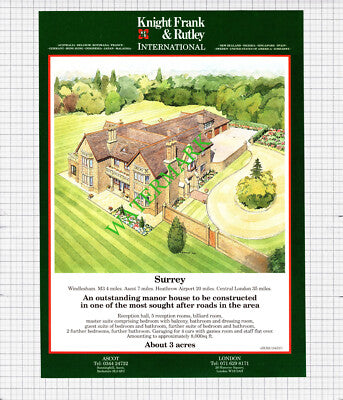 Windlesham Surrey / Newmilns Ayshire Alford Aberdeen Sale Advert  - 1991 Cutting