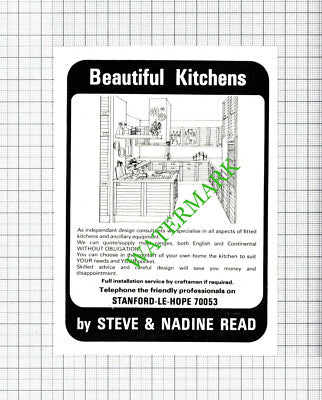 Steve and Nadine Read Stanford-le-Hope Essex Kitchens Advert -1979 Small Cutting