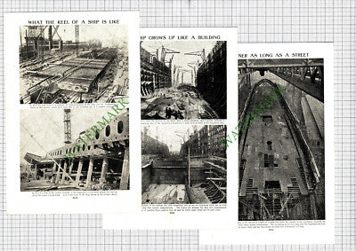 Ship Building AQUITANIA LEVIATHAN QUEEN MARY NORMANDIE - c.1950s Article