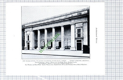 The Society Of Friends Euston Road London Hubert Lidbetter  -c.1928 Book Print