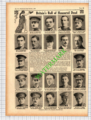 Clayton 1st Lancashire  Fitzroy Campbell 1st Scots Staniland WW1 - 1915 Cutting