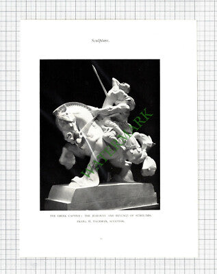 Frank Taubman Sculptor Greek Captive / W Reid Dick St Paul's   - 1925 Book Print