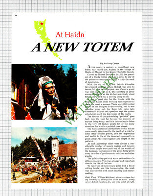 Haida Masset Queen Charlotte Islands Totem Robert Davidson - 1970 Article
