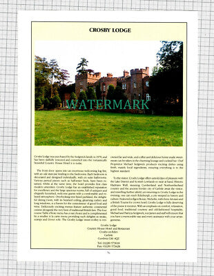 (8468) Crosby Lodge Hotel Crosby on Eden Carlisle Sedgwick  - c.1990s Cutting