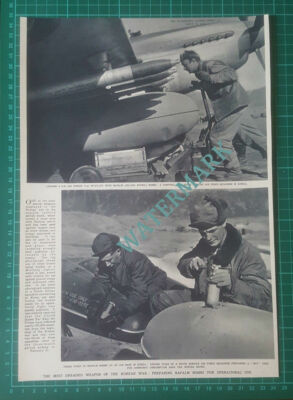 X698) South African Air Force Preparing Napalm Bombs Korean War - 1951 Clip