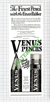 American Lead Pencil Company New York Venus Pencils ADVERT  -1926 Cutting