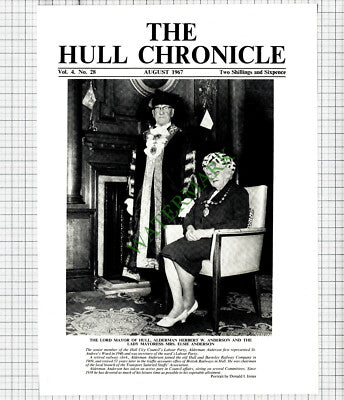 9258) Alderman Herbert W Anderson Mrs Elsie Anderson Hull Mayor - 1967 Cutting
