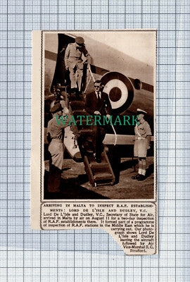 C4295) Lord De L'Isle and Dudley Malta RAF Inspections 1952 Clip
