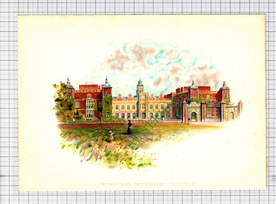 9829) Hatfield House Hertfordshire   - c.1900 Print