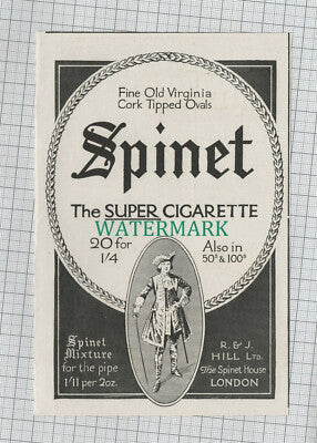 C1342) Crossley Motors Manchester / Spinet Cigarettes - 1919 Advert Clip