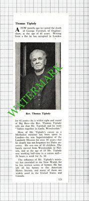Rev Thomas Tiplady Gayle Yorkshire - 1963 Cutting