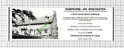 Winchester Farmhouse House Sale Advert  - 1980 Cutting