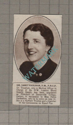 C3468) Dr Janet Vaughan Somerville College Oxford - 1945 SMALL