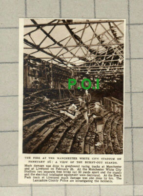 C1604) Manchester White City Stadium Fire Greyhound Racing - 1948 Clip