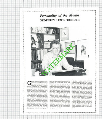 Geoffrey Trinder Artist  Photographer - 1984 Cutting