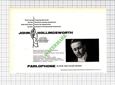 John Hollingsworth Conductor Parlophone Records Advert  - 1956 Cutting