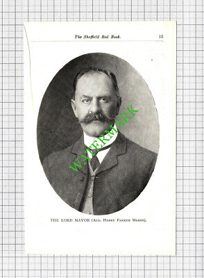 Alderman Harry Parker Marsh Mayor Of Sheffield - 1908 Cutting
