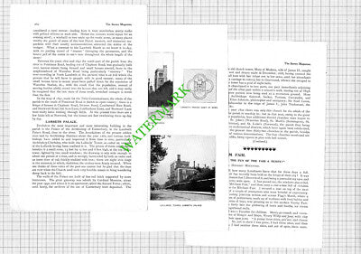 The Parish Of Lambeth London -  1900 Article (3 Parts)