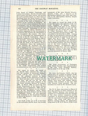 C4631) Mr H J Prytherch LNER Railway - c.1926 Double-Sided Clip