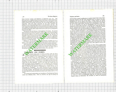 William Makepeace Thackeray And Surrey  -  1900 Article