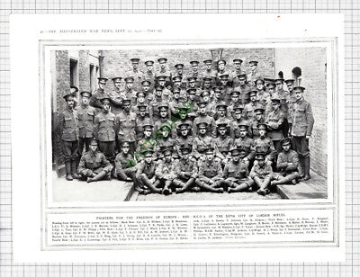 3/6th City Of London Rifles Beadman Lattimore Utting WW1 - 1915 Cutting / Print