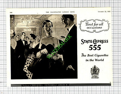 State Express 555 Cigarettes Advert - 1952 Cutting