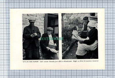 C4719) Thoralby Post Office Wensleydale Wick St Lawrence Somerset - 1955 Clip