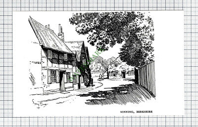 C7831) Sonning Berkshire / Downley Buckinghamshire - c.1980s Cutting