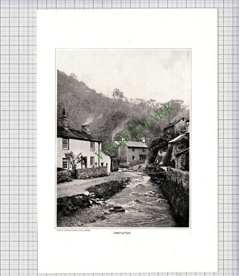 8909) CASTLETON - c.1900 Print / Cutting