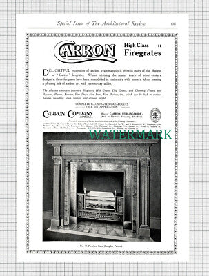 X1932) CARRON COMPANY Firegrates  /  Waygood Lifts  - 1911 Advert