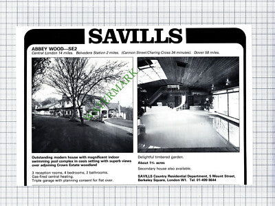 Abbey Wood London / Hethe Rectory Oxfordshire House Sale Advert - 1981 Cutting