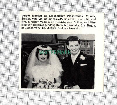 C1561) Ian Kingsley-Melling Horwich Maureen Beggs Glengormley 1964 Clip SMALL!!