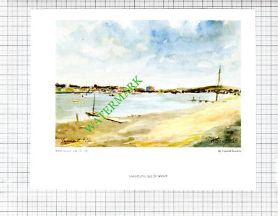 Yarmouth Isle of Wight  Harold Sawkins - 1935 CUTTING / Print