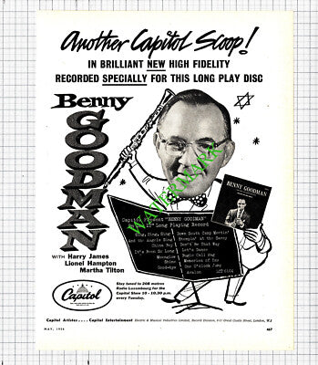 Benny Goodman Capitol Advert - 1956 Cutting