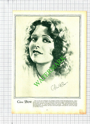 Clara Bow Actress / John Boles Actor - 1930s Book Print