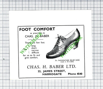 Chas H Baber Ltd Harrogate Advert  -  1959 Small Cutting