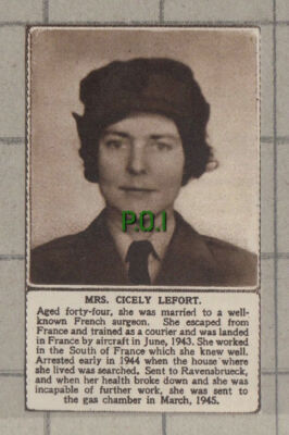 C1336) Mrs Cicely Lefort WW2 Bravery - 1948 Clip